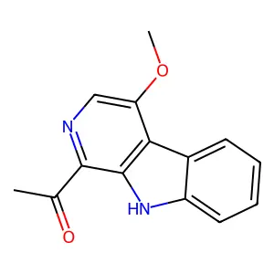 1-(4-methoxy-9H-pyrido[3,4-b]indol-1-yl)ethanone structure