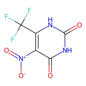 5-nitro-6-(trifluoromethyl)-1,2,3,4-tetrahydropyrimidine-2,4-dione structure