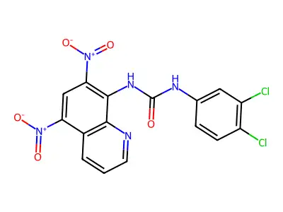 1-(3,4-Dichlorophenyl)-3-(5,7-dinitroquinolin-8-yl)urea structure