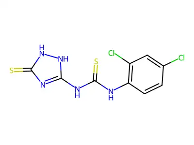 1-(2,4-dichlorophenyl)-3-(5-sulfanylidene-1,2-dihydro-1,2,4-triazol-3-yl)thiourea structure