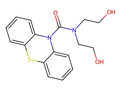 10H-Phenothiazine-10-carboxamide, N,N-bis(2-hydroxyethyl)- structure