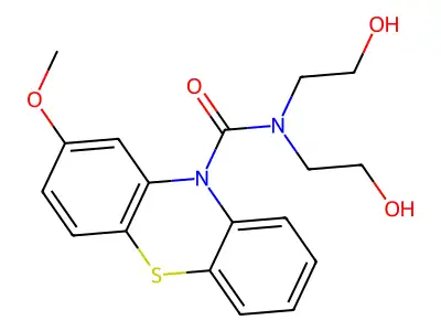 10H-Phenothiazine-10-carboxamide, N,N-bis(2-hydroxyethyl)-2-methoxy- structure