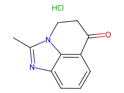 6H-Imidazo(4,5,1-ij)quinolin-6-one, 4,5-dihydro-2-methyl-, monohydrochloride structure