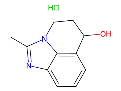4H-Imidazo(4,5,1-ij)quinolin-6-ol, 5,6-dihydro-2-methyl-, monohydrochloride structure