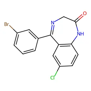2H-1,4-Benzodiazepin-2-one, 5-(3-bromophenyl)-7-chloro-1,3-dihydro- structure