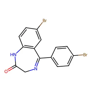 2H-1,4-Benzodiazepin-2-one, 7-bromo-5-(4-bromophenyl)-1,3-dihydro- structure