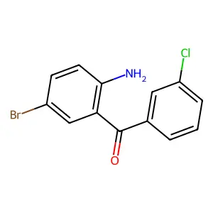(2-Amino-5-bromophenyl)(3-chlorophenyl)methanone structure