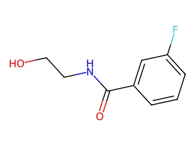 3-fluoro-N-(2-hydroxyethyl)benzamide structure