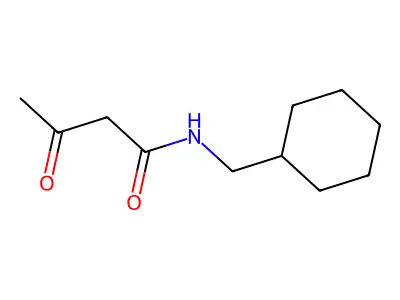 N-(cyclohexylmethyl)-3-oxobutanamide structure