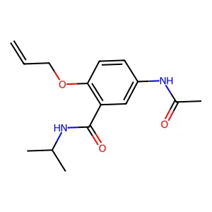5-乙酰氨基-2-烯丙氧基-N-异丙基苯甲酰胺 structure