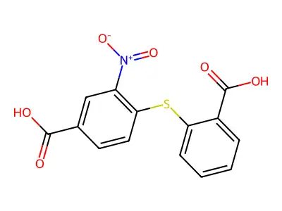 4-(2-Carboxy-phenylsulfanyl)-3-nitro-benzoic acid structure