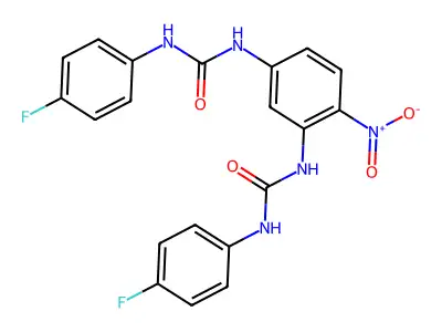 1-(4-Fluorophenyl)-3-[3-[(4-fluorophenyl)carbamoylamino]-4-nitrophenyl]urea structure