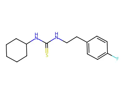 1-Cyclohexyl-3-[2-(4-fluorophenyl)ethyl]thiourea structure