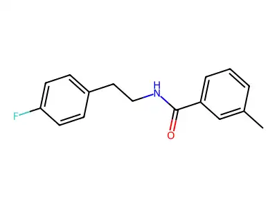 N-[2-(4-fluorophenyl)ethyl]-3-methylbenzamide structure