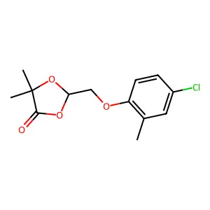 2-[(4-Chloro-2-methylphenoxy)methyl]-5,5-dimethyl-1,3-dioxolan-4-one structure