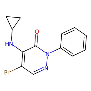 5-bromo-4-(cyclopropylamino)-2-phenylpyridazin-3(2H)-one structure