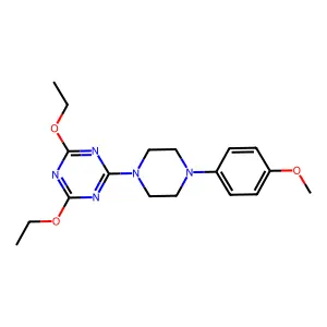 2,4-Diethoxy-6-[4-(4-methoxyphenyl)piperazin-1-yl]-1,3,5-triazine structure