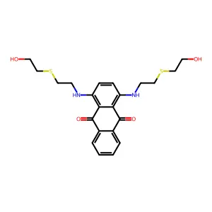 9,10-Anthracenedione, 1,4-bis((2-((2-hydroxyethyl)thio)ethyl)amino)- structure