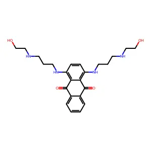 9,10-Anthracenedione, 1,4-bis((3-((2-hydroxyethyl)amino)propyl)amino)- structure