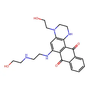 4-(2-hydroxyethyl)-6-[2-(2-hydroxyethylamino)ethylamino]-2,3-dihydro-1H-naphtho[3,2-f]quinoxaline-7,12-dione structure