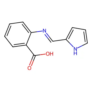 2-(1H-pyrrol-2-ylmethylideneamino)benzoic acid structure