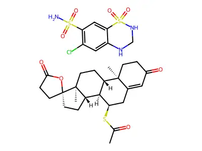 Hydrochlorothiazide-spironolactone structure