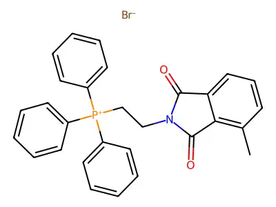 2-(4-Methyl-1,3-dioxo-isoindolin-2-yl)ethyl-triphenyl-phosphonium structure
