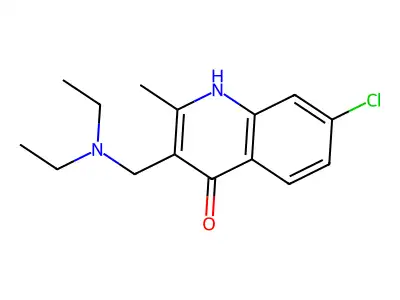 7-chloro-3-(diethylaminomethyl)-2-methyl-1H-quinolin-4-one structure