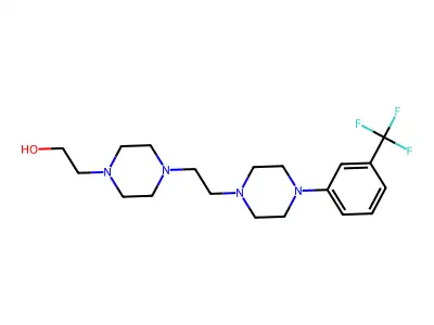 1-Piperazineethanol, 4-(2-(4-(3-(trifluoromethyl)phenyl)-1-piperazinyl)ethyl)- structure