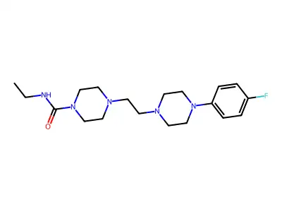 1-Piperazinecarboxamide, N-ethyl-4-(2-(4-(4-fluorophenyl)-1-piperazinyl)ethyl)- structure