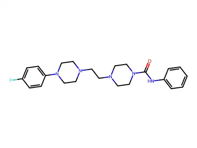 1-Piperazinecarboxamide, 4-(2-(4-(4-fluorophenyl)-1-piperazinyl)ethyl)-N-phenyl- structure