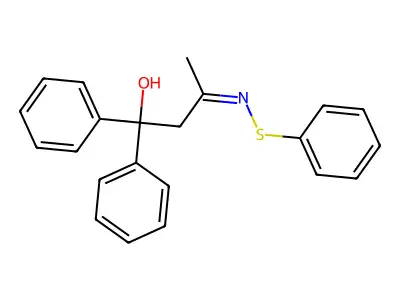 1,1-Diphenyl-3-phenylsulfanyliminobutan-1-ol structure