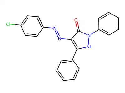 1,3-diphenyl-1H-pyrazole-4,5-dione 4-[(4-chlorophenyl)hydrazone] structure