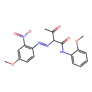 Butanamide, 2-[2-(4-methoxy-2-nitrophenyl)diazenyl]-N-(2-methoxyphenyl)-3-oxo- structure