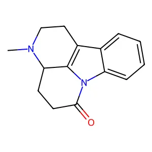 6H-Indolo(3,2,1-de)(1,5)naphthyridin-6-one, 1,2,3,3a,4,5-hexahydro-3-methyl- structure