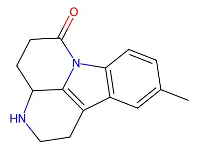 6H-Indolo(3,2,1-de)(1,5)naphthyridin-6-one, 1,2,3,3a,4,5-hexahydro-10-methyl- structure