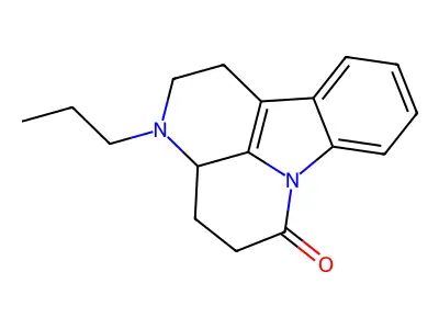6H-Indolo(3,2,1-de)(1,5)naphthyridin-6-one, 1,2,3,3a,4,5-hexahydro-3-propyl- structure