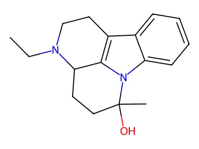 3-Ethyl-6-methyl-2,3,3a,4,5,6-hexahydro-1H-indolo(3,2,1-de)(1,5)naphthyridin-6-ol structure