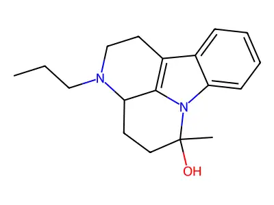 6-Methyl-3-propyl-2,3,3a,4,5,6-hexahydro-1H-indolo(3,2,1-de)(1,5)naphthyridin-6-ol structure