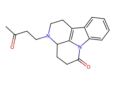 3-(3-Oxobutyl)-1,2,3,3a,4,5-hexahydro-6H-indolo(3,2,1-de)(1,5)naphthyridin-6-one structure