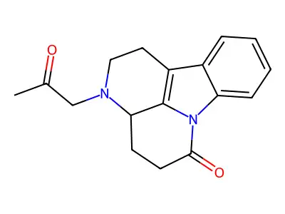 3-(2-Oxopropyl)-1,2,3,3a,4,5-hexahydro-6H-indolo(3,2,1-de)(1,5)naphthyridin-6-one structure
