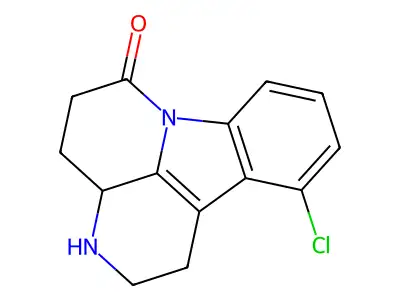 6H-Indolo(3,2,1-de)(1,5)naphthyridin-6-one, 1,2,3,3a,4,5-hexahydro-11-chloro- structure