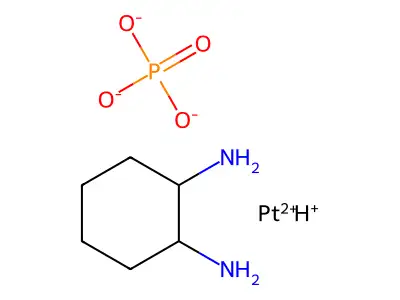 Platinum (II), (cyclohexane-1,2-diammine)orthophosphato- structure