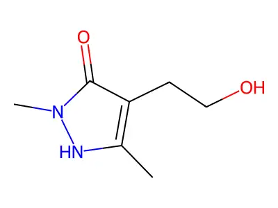 4-(2-Hydroxyethyl)-2,5-dimethyl-1,2-dihydro-3H-pyrazol-3-one structure