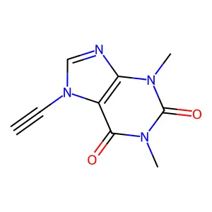 Purine-2,6-dione, 7-ethynyl-1,3-dimethyl- structure