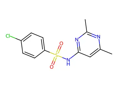 4-chloro-N-(2,6-dimethylpyrimidin-4-yl)benzenesulfonamide structure