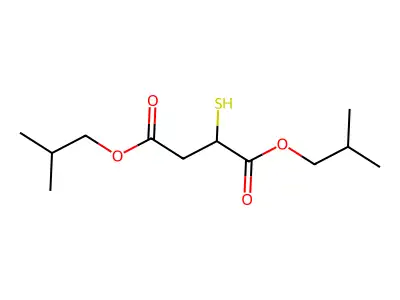 Bis(2-methylpropyl) mercaptosuccinate structure