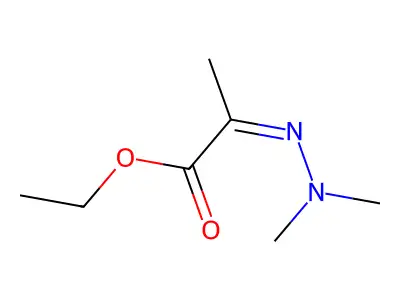 Ethyl 2-(dimethylhydrazinylidene)propanoate structure
