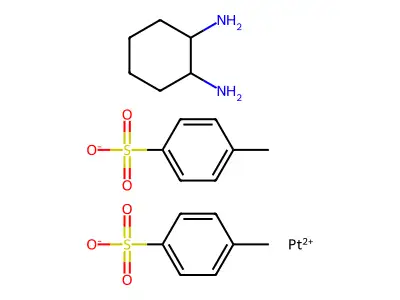 Platinum(II),2-diammine)di(p-toluenesulfonato)- structure