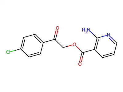 [2-(4-Chlorophenyl)-2-oxoethyl] 2-aminopyridine-3-carboxylate structure